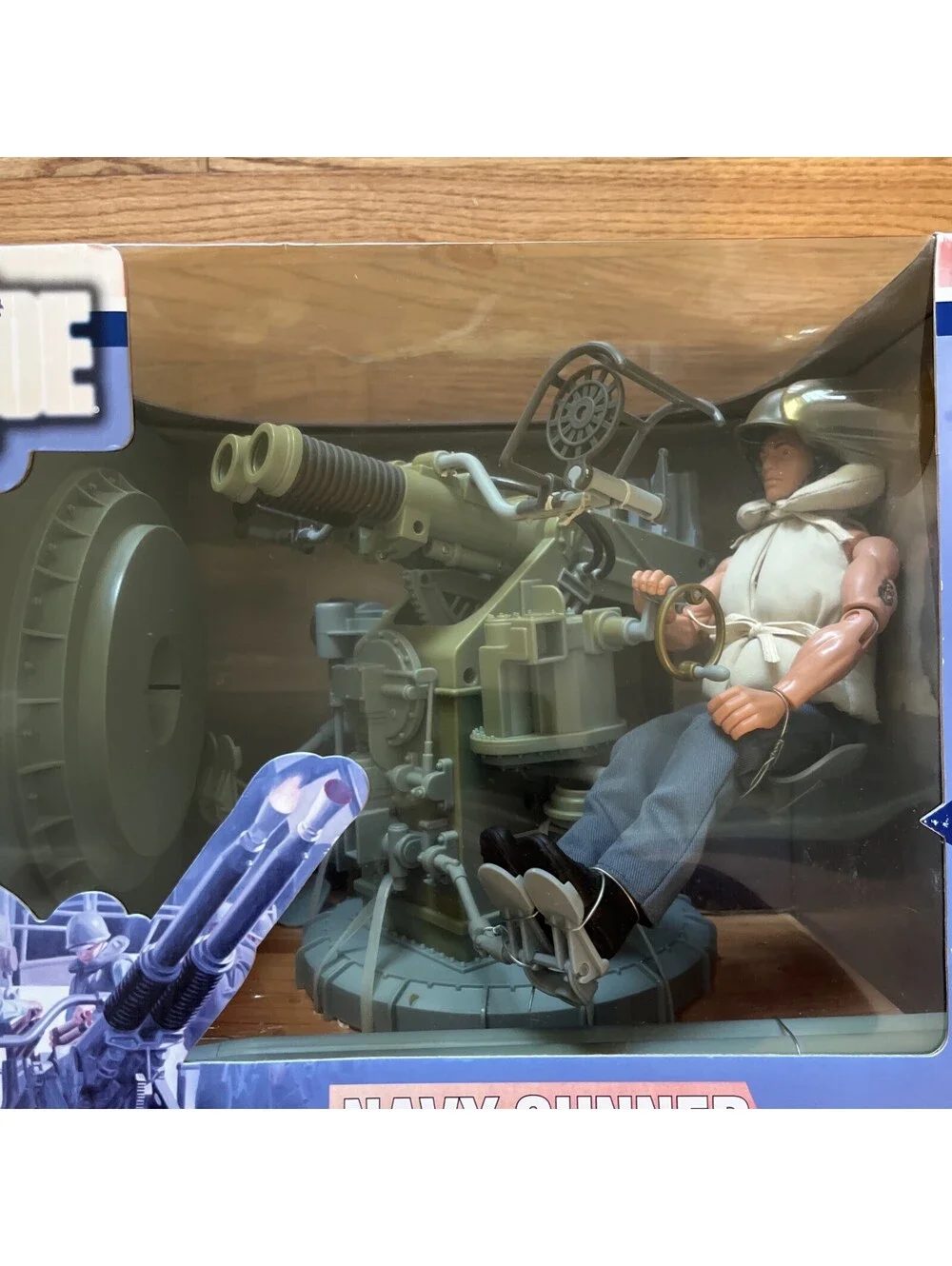 Hasbro G.I. Joe Navy Gunner Action Figure with Twin Mount Anti-Aircraft Gun: New